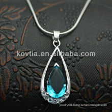 2014 new arrival sterling silver handmade diamond drop pendants